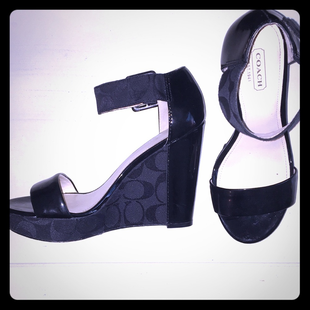 COACH patent leather wedges - Picture 4 of 13